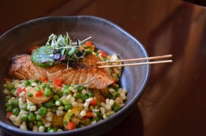Salmon skewers
