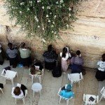 Jewish women praying at the Western Wall